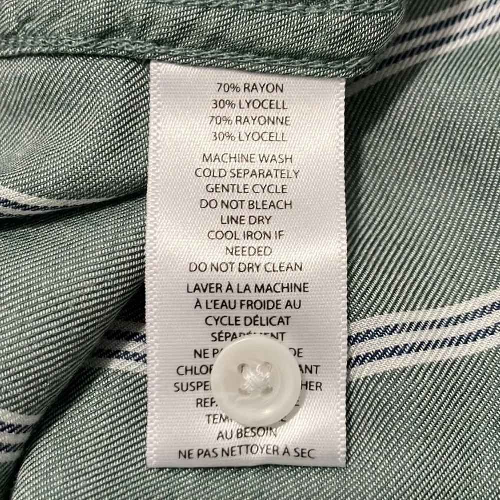 NWT beachlunchlounge Striped Button Down Shirt Size XS - Picture 6 of 6